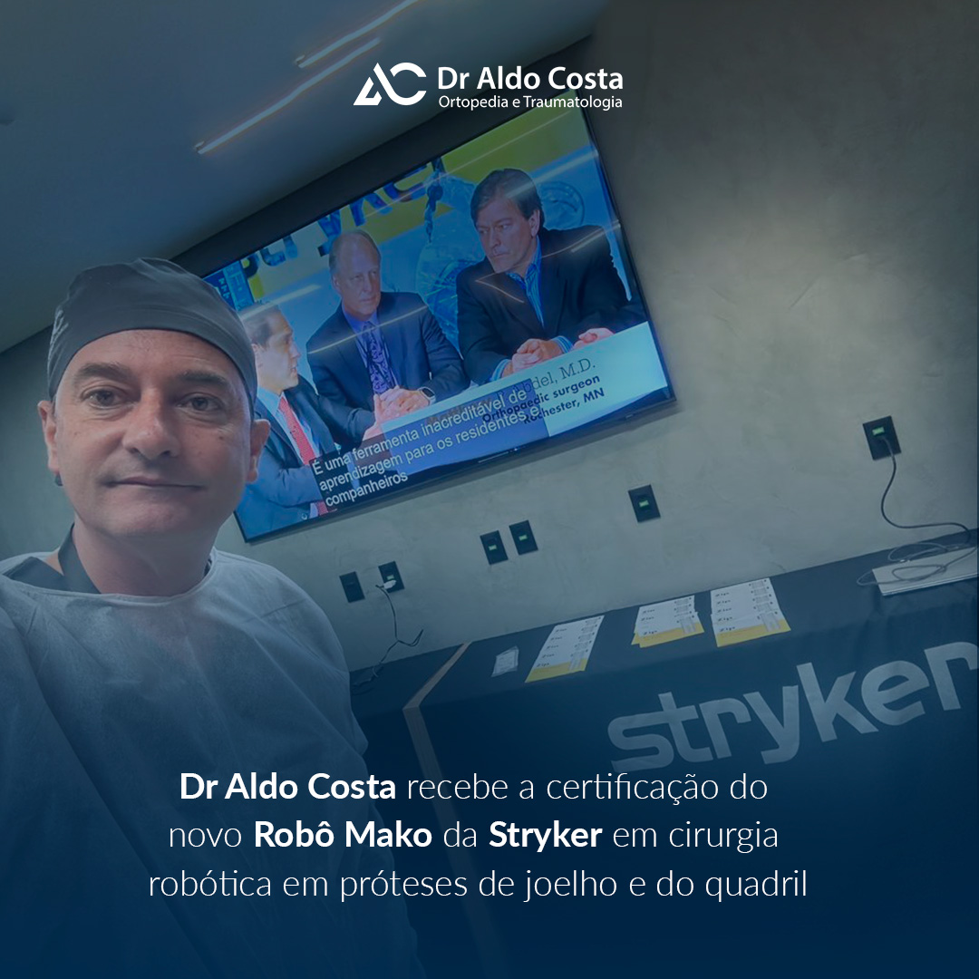 Imagem ilustrativa da notícia: Dr. Aldo Costa recebe a certificação do novo robô Mako da Stryker em cirurgia robótica
